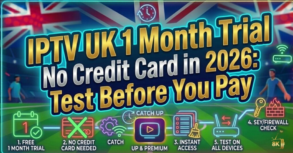 IPTV UK 1 Month Trial No Credit Card in 2026: Test Before You Pay