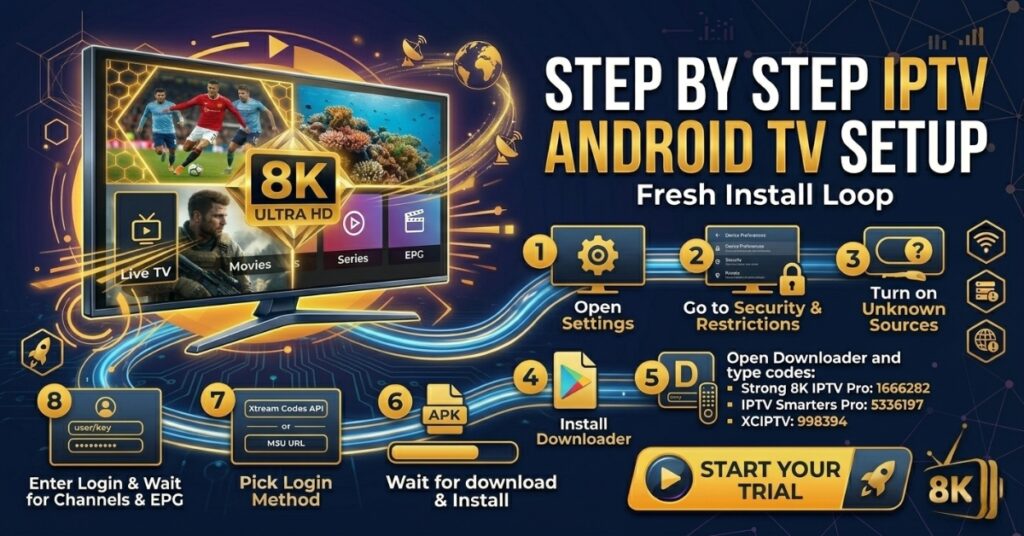 Step by Step IPTV Android TV Setup
