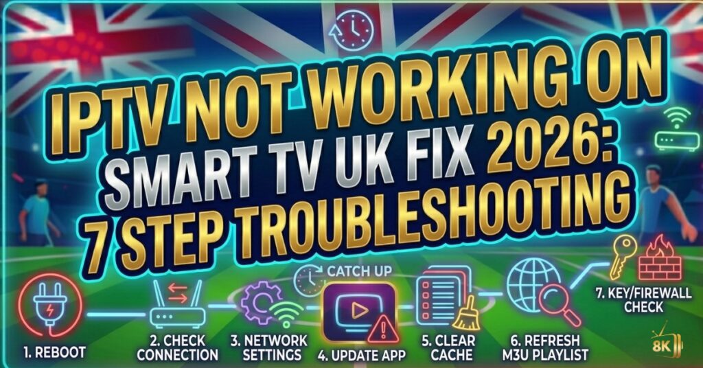 IPTV Not Working on Smart TV UK Fix 2026: 7 Step Troubleshooting